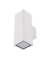 Piper 240V E27 Up/Down Square Wall Pillar Light White - 49238	