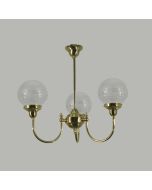 Luke 3 Light Rod Pendant – Polished Brass / Sheffield 6"