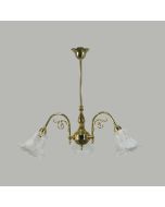 Victoriana 3 Light Rod Pendant – Polished Brass / 5008 Etched