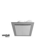 AIRBUS 200 - Premium Quality Side Ducted Exhaust Fan - Extra Low Profile - Square - Silver PVPX200SSSQ Ventair