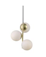 Lilly Pendant Metal, Glass Brass, Opal - 48603035