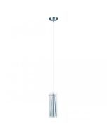 Dual Shade Pendant Satin Chrome, Clear 40W QH1011 Superlux