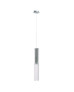 Modern Single Drop Pendant Satin Chrome, White 35W QH2123-1 Superlux