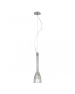 Translucent Ceiling Mount Pendant Chrome, Clear 60W QH2183 Superlux