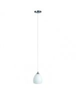 Single Bell Ceiling Mount Pendant Chrome, White 100W QH5016 Superlux