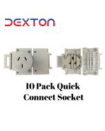 10 x Quick Connect Plug Bases For Downlights Surface Sockets