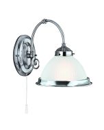 Logan Single Wall Light Satin Chrome 60W R1041-1B-SC Superlux