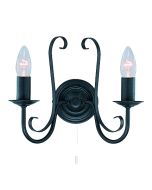 Ambrosia Wall Light Black 60W R1892-2B-BL Superlux