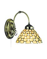 Tiffany Droplet Glass Wall Light Brass 60W R3141-1B Superlux