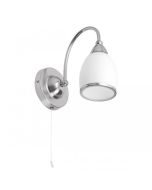 Single Classic Wall Light Satin Chrome 40W R3281-1B-SC Superlux