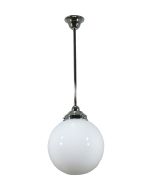 Standard 1/2" Rod Set Pendant - 10" Opal Sphere / Chrome