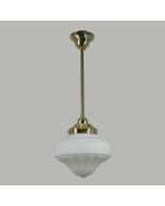 Standard 1/2" 1 Light Rod Set Pendant - 9" Derby / Polished Brass