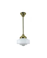 Standard 1/2" 1 Light Rod Set Pendant - 8" Detroit - Polished Brass