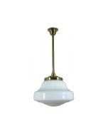 Standard 1 Light 3/4" Rod Set Pendant - Lincoln Schoolhouse - Polished Brass