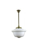 Standard 3/4" Rod Set Pendant - 16" Victorian Schoolhouse / Polished Brass