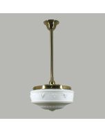 Standard 3/4" Rod Set 1 Light Pendant - 14" Senator / Polished Brass