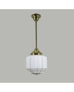 Standard 1/2" Rod Set 1 Light Pendant - 8" St Kilda / Polished Brass