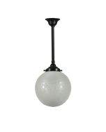 Standard 3/4" Rod Set Pendant - 10" Sheffield Sphere / Patina