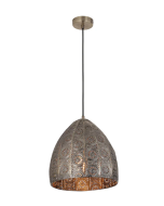 SARI Ellipse Aged Brass Steel Ombre Pendant Light SARI1