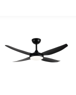 AMARI 52" DC 4 BLADES CEILING FAN 24W DIM CCT LED - BLACK - 21721/05