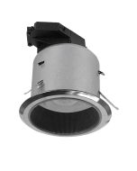 Reflector Downlight with Baffle Satin Chrome, Black 100W SD125-SCBL Superlux