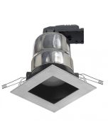 R80 Square Darklighter Recessed Downlight Silver/Grey 100W SD127-SI Superlux