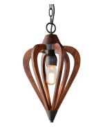  Pendent ES 60W Tuscan Coffee Cherry Wood SENORITA1 Cla Lighting