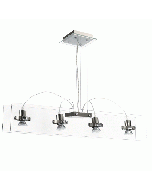 GU10 Ceiling Suspension Four Bar Spotlight Satin Chrome 50W SGU10-4P-SC Superlux