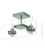 GU10 Double Bar Ceiling Spotlight Satin Chrome 50W SGU10-B2-SC Superlux