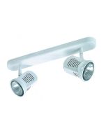 Large GU10 Double Bar Spotlight White 75W SI-B2-WH Superlux