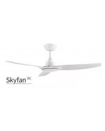 SKYFAN1300mm Intelligent Energy Saving DC 3 Blade Ceiling fan Slimline 5 step dimmable 20 watt light kit LCD Remote Control included SKY1303WHC2-L