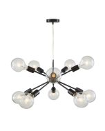 SPUTNIK.10 10-light Groovy Satellite Pendant - SL63210BK