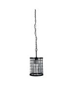 DELAWARE.18 Modern Chandelier Black Frame and Crystal - SL64318BK