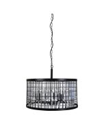 DELAWARE.52 Modern Chandelier Black Frame and Crystal - SL64352BK