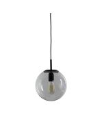 NEWTON.25 Black Matt Black and Clear Glass Pendant - SL64425BK