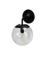 NEWTON WALL LIGHT Black Black and Clear Glass - SL64451BK