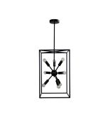 GEORGETOWN.35 Designer Box Pendant with Exposed Globes - SL64813BK