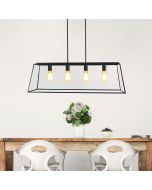 EATON.100 4-light Large 100cm Urban Retro Pendant - SL64904BK