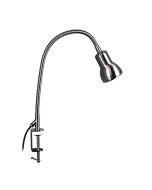 SCOPE Brushed Chrome Adjustable Gooseneck Clamp Lamp - SL98431BC