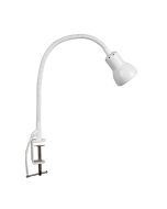 SCOPE White Adjustable Gooseneck Clamp Lamp - SL98431WH