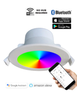 LED Smart White Round Dimmable Tri-CCT+RGB Downlight SMTNOVA1