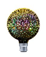 GLOBE LED Firework Effect BC G125 4W Multi Coloured 330D (50 Lumens) WTY 3YR