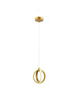 SPIN-PDT 12W LED TWIN RING PENDANT D170MM TRIO SATIN BRASS 22727