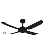 Spinika II 1220mm Glass Fibre Composite 4 Blade Ceiling Fan with True Spin Technology™ motor SPIN1204BL