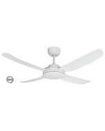 Spinika II 1220mm Glass Fibre Composite 4 Blade Ceiling Fan with True Spin Technology™ motor SPIN1204WH