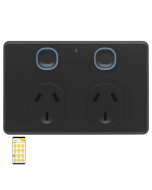 MERCATOR SMART DOUBLE POWER POINT BLACK ZIGBEE - SPP02GMBK