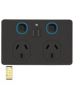 Ikuü Smart Zigbee Double Power Point With USB Dual A -SPPUSB02GMBK