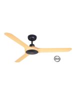 SPYDA - 50"/1250mm Fully Moulded PC Composite 3 Blade Ceiling Fan in Bamboo - Indoor/Outdoor/Coastal SPY1253NBAM Ventair