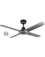 SPYDA - 50"/1250mm Fully Moulded PC Composite 4 Blade Ceiling Fan in Titanium - Indoor/Outdoor/Coastal (not light adaptable)  - SPY1254TI