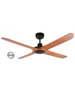 SPYDA - 56"/1400mm Fully Moulded PC Composite 4 Blade Ceiling Fan in Teak - Indoor/Outdoor/Coastal (not light adaptable)  - SPY1424TK